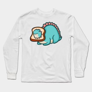 Cute loaf, Dino Bread, Stegosaurus, Dinosaur Long Sleeve T-Shirt